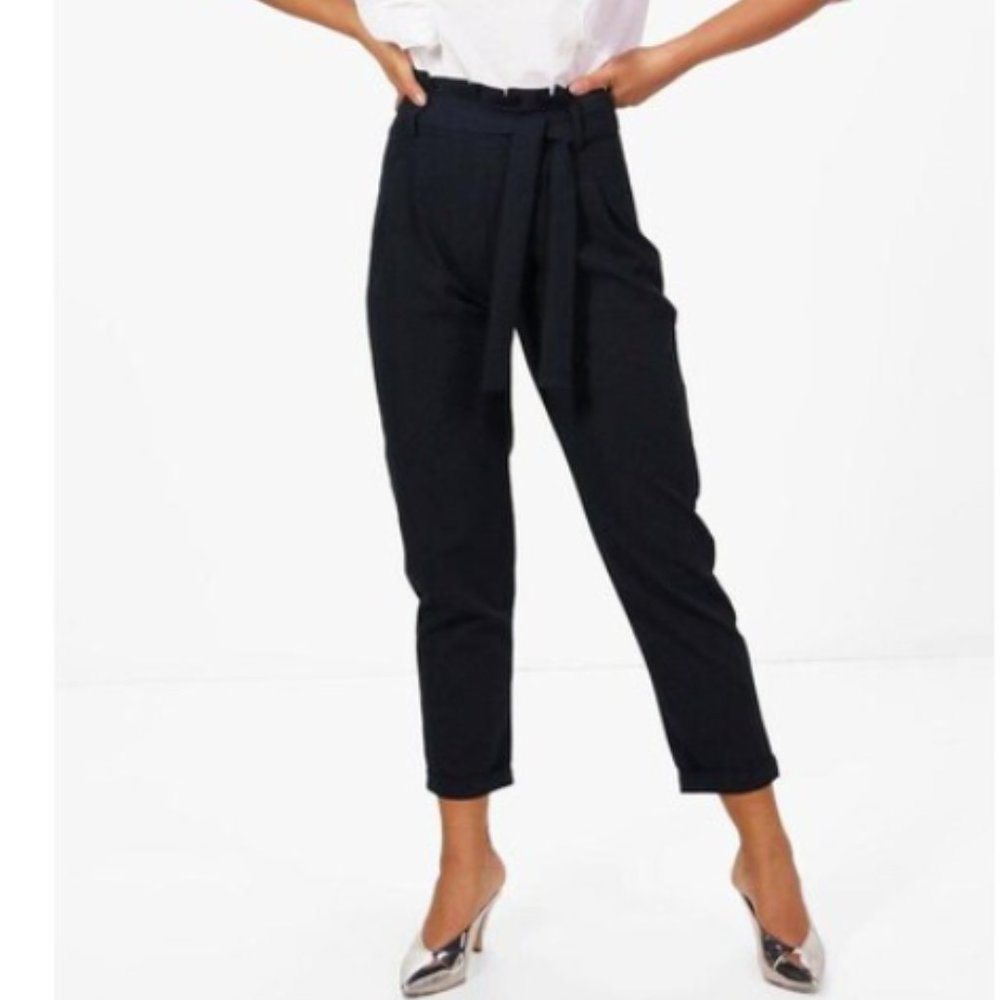 NWT- Eliza Premium Paperbag Waist Tailored Trouser